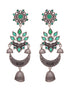 Silver Plated Oxidised Drop Earrings