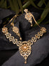 Gold Plated Designer Necklace Gold Pearl drops Earrings Set