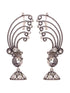 Silver Plated design Oxidised Jhumka Earrings