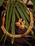Gold Plated stone studded Peacock Temple Jewellery Set Jhumki Earrings