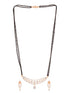 Gold Plated White AD Studded Mangalsutra Earrings