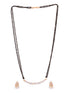 Gold Plated White AD Studded Mangalsutra Earrings