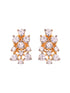 Gold Plated White AD Studded Mangalsutra Earrings