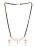 Gold Plated White AD Studded Mangalsutra Earrings