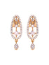 Gold Plated White AD Studded Mangalsutra Earrings