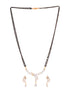 Gold Dual Toned White AD Studded Contemporary Mangalsutra Set