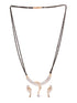 Dual Gold Toned AD Studded Modern look Mangalsutra Earrings