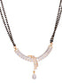 Dual Gold Toned AD Studded Modern look Mangalsutra Earrings