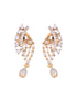 Dual Gold Toned AD Studded Modern look Mangalsutra Earrings