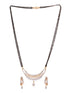 Gold Dual Toned White AD Studded Mangalsutra Jewellery Set