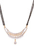 Gold Dual Toned White AD Studded Mangalsutra Jewellery Set
