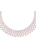 Rose Gold Plated White AD Studded Modern Necklace Jewellery Set Earrings