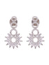 Silver Plated White AD studded Star Shaped Necklace Jewellery Set