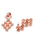 Rose Gold Plated White AD Studded Modern Necklace Jewellery Set Earrings