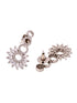 Silver Plated White AD studded Star Shaped Necklace Jewellery Set
