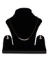 Gold Plated White AD Studded Mangalsutra Earrings