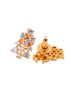 Gold Plated White AD Studded Mangalsutra Earrings