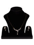 Gold Dual Toned White AD Studded Contemporary Mangalsutra Set