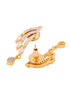 Gold Dual Toned White AD Studded Contemporary Mangalsutra Set