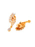 Dual Gold Toned AD Studded Modern look Mangalsutra Earrings