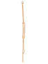 Gold Toned & White AD Studded Wraparound Adjustable Bracelet