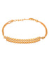 Gold Toned & White AD Studded Wraparound Adjustable Bracelet