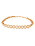 Gold Toned White AD Studded Contemporary Wraparound Bracelet