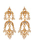 Gold Plated Kundan Studded Small Chandbalis Earrings