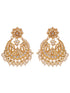 Gold Plated Kundan Studded & Pearl Beaded Traditional Chandbalis