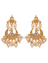 Gold Plated Kundan Modern Chandbalis Earrings