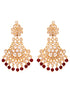 Gold Plated Polki Red mala Beaded Rani Haar Jewellery Set