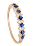 Gold plated Blue AD studded handcrafted stylish Bracelet for Women & Girls