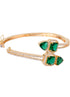 Gold plated Green AD studded handcrafted stylish Bracelet for Women & Girls