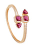 Gold plated Red AD studded handcrafted stylish Bracelet for Women & Girls
