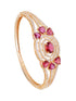 Gold plated Red AD studded handcrafted designer Bracelet for Women & Girls