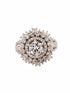 Silver Plated White AD Studded Cluster Finger Ring