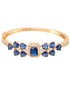Gold plated Blue AD studded handcrafted stylish Bracelet for Women & Girls