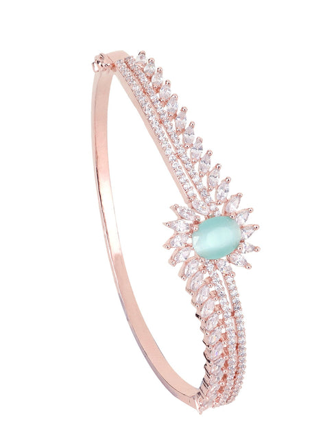Rose Gold plated Mint AD Handcrafted Bracelet for Women & Girls