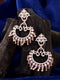 Rose Gold Plated White AD Studded Modern Chandbalis Earrings