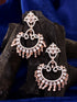 Rose Gold Plated White AD Studded Modern Chandbalis Earrings