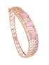 Rose Gold plated Pink AD Handcrafted Bracelet for Women & Girls