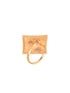 Gold plated Blue AD studded handcrafted adjustable square Ring for Women & Girls