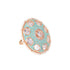 Gold plated Mint AD studded handcrafted adjustable Ring for Women & Girls