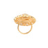 Gold plated Cream AD studded handcrafted adjustable Ring for Women & Girls
