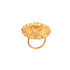 Gold plated Pink colourAmerican Diamond studded handcrafted adjustable Ring for Women & Girls