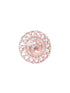 Rose Gold plated White AD studded handcrafted adjustable Ring for Women & Girls