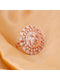 Rose Gold plated White AD studded handcrafted adjustable Ring for Women & Girls