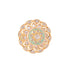 Gold plated Mint AD studded handcrafted adjustable Revolving Ring for Women & Girls