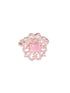 Rose Gold plated Pink AD studded handcrafted adjustable Ring for Women & Girls