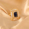 Gold plated Blue AD studded handcrafted adjustable Ring for Women & Girls